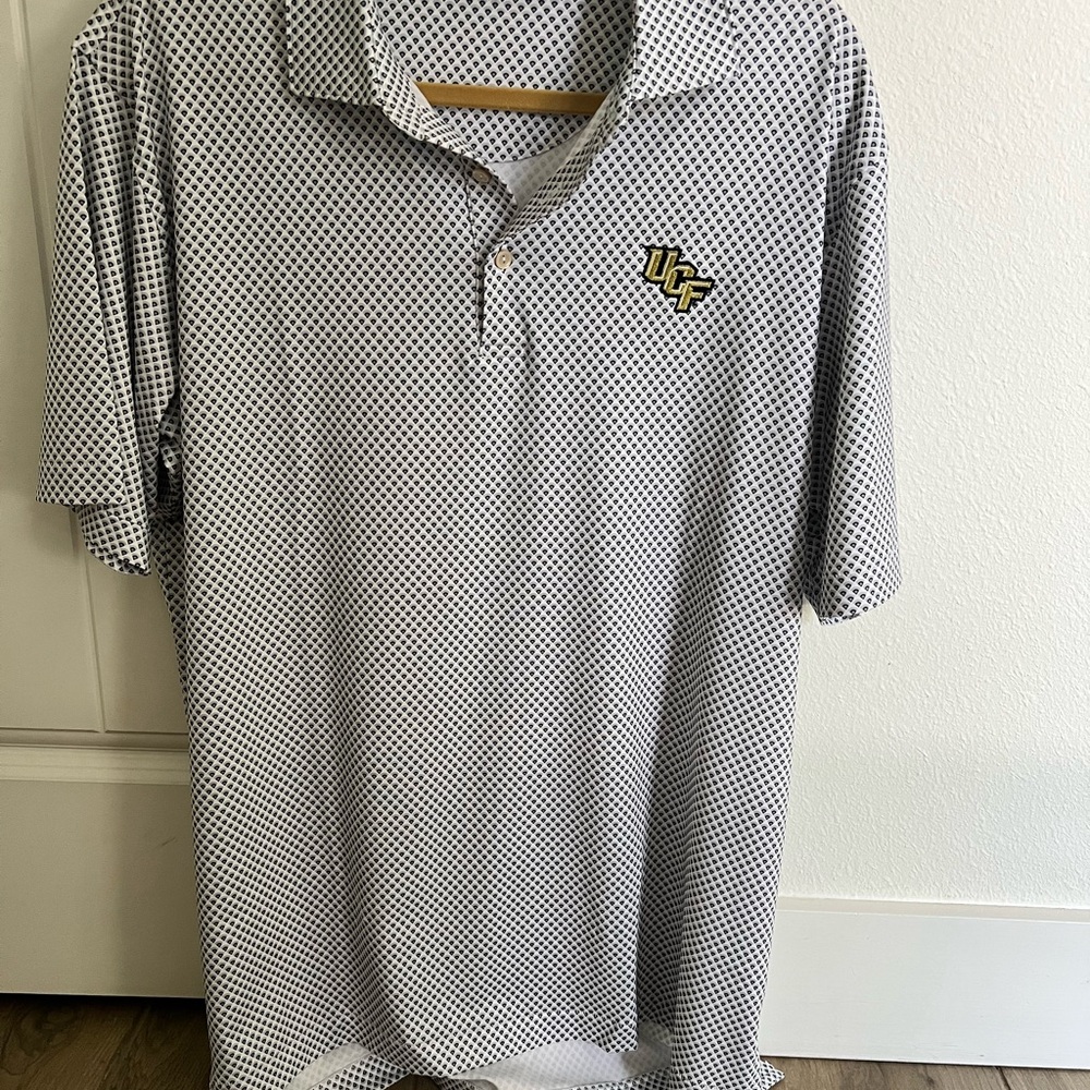 Peter Millar Black and White Polo Shirt with Classic Collar